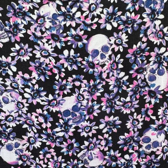 HOT TOPIC Ladies Purple Skull Flower Sleeveless Tank Top NWT | Sz S Punk Emo Alt - Picture 7 of 7